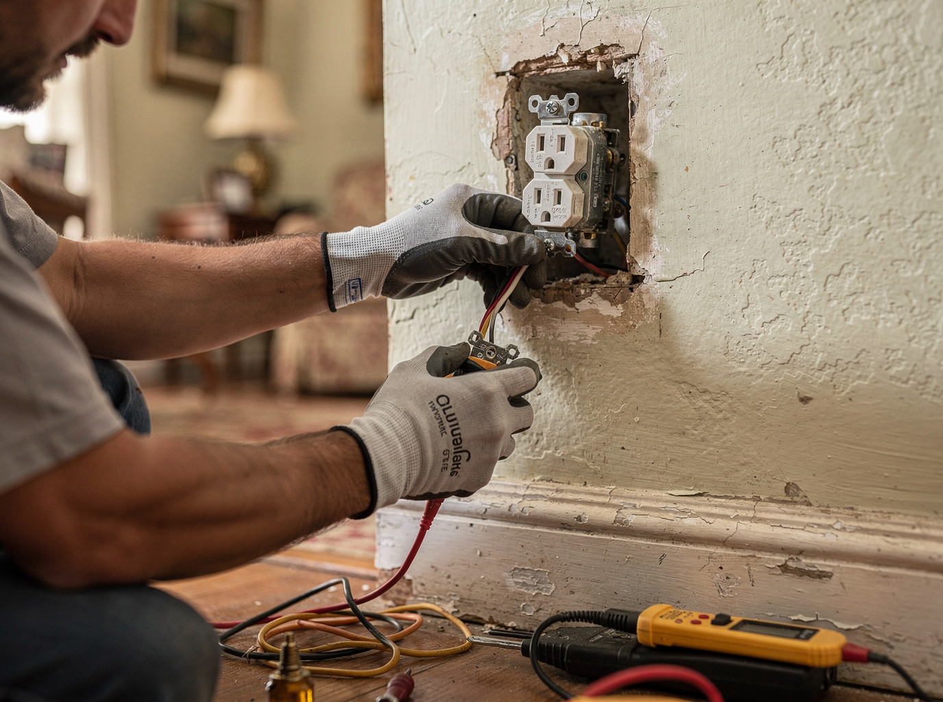 Replacing Dated Two-Prong Outlets in Older Colleyville Neighborhoods